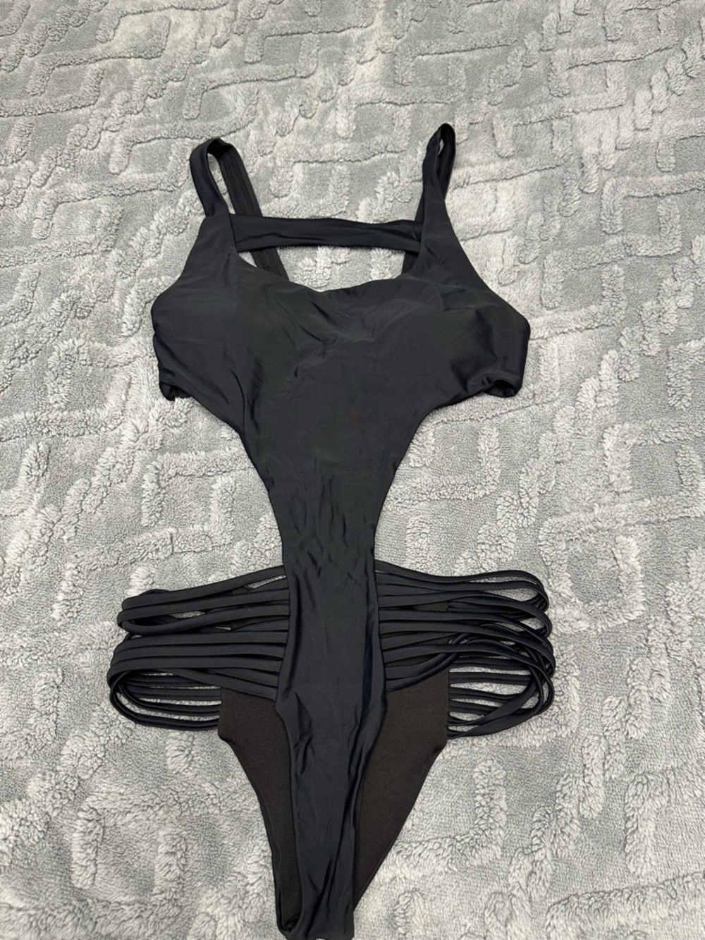 FashionNova Black Strappy One-Piece Women’s Swimsuit